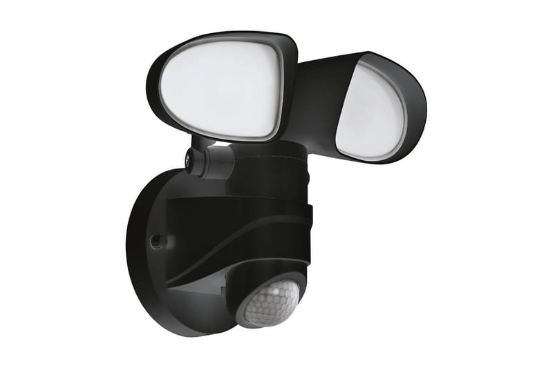Seinäsuuntavalaisin Ulkovalaiseminen Eglo Pagino liiketunnistimella ja 2 lampulla, Musta
