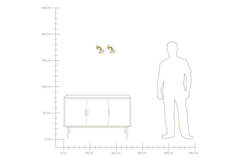 Ermana Kohdevalaisin 2 kpl G9 - Kulta - Valaistus - Hehkulamppu & polttimo - Spottivalaisin & alasvalo - Seinäspotti