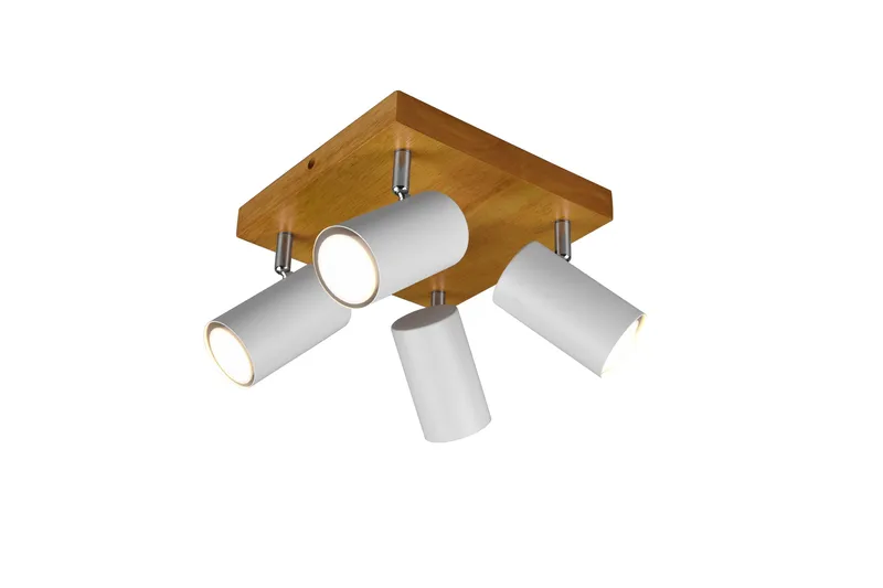 Spotti Marley 4-os. GU10 Mattavalkoinen/Puu, TRIO