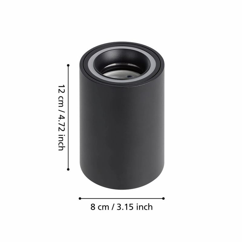 Kohdevalaisin Carosso - Musta, Valkoinen - Valaistus - Hehkulamppu & polttimo - Spottivalaisin & alasvalo - Seinäspotti