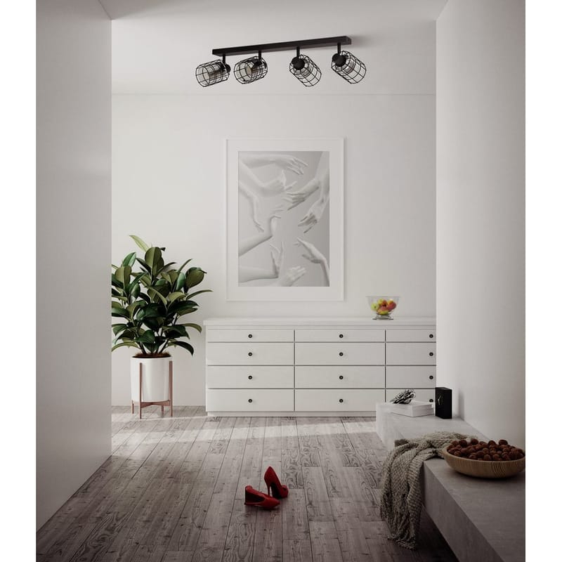 Kohdevalaisin Consaca neljällä lampulla - 78 cm - Valaistus - Hehkulamppu & polttimo - Spottivalaisin & alasvalo - Seinäspotti