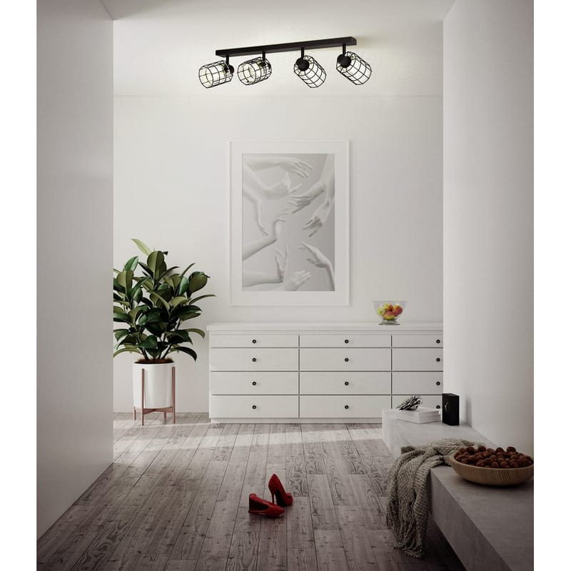 Kohdevalaisin Consaca neljällä lampulla - 78 cm - Valaistus - Hehkulamppu & polttimo - Spottivalaisin & alasvalo - Seinäspotti