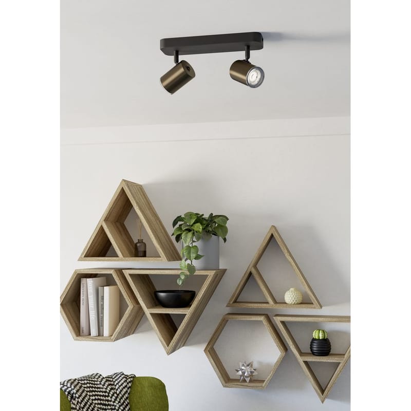 Kohdevalaisin Consuma kahdella lampulla - Musta/Bronsoitu - Valaistus - Hehkulamppu & polttimo - Spottivalaisin & alasvalo - Seinäspotti