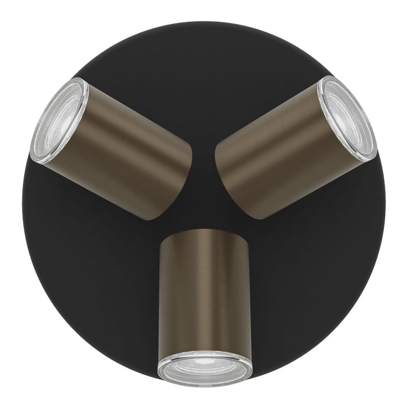 Kohdevalaisin Consuma Pyöreä kolmella lampulla - Musta/Bronsoitu - Valaistus - Hehkulamppu & polttimo - Spottivalaisin & alasvalo - Seinäspotti