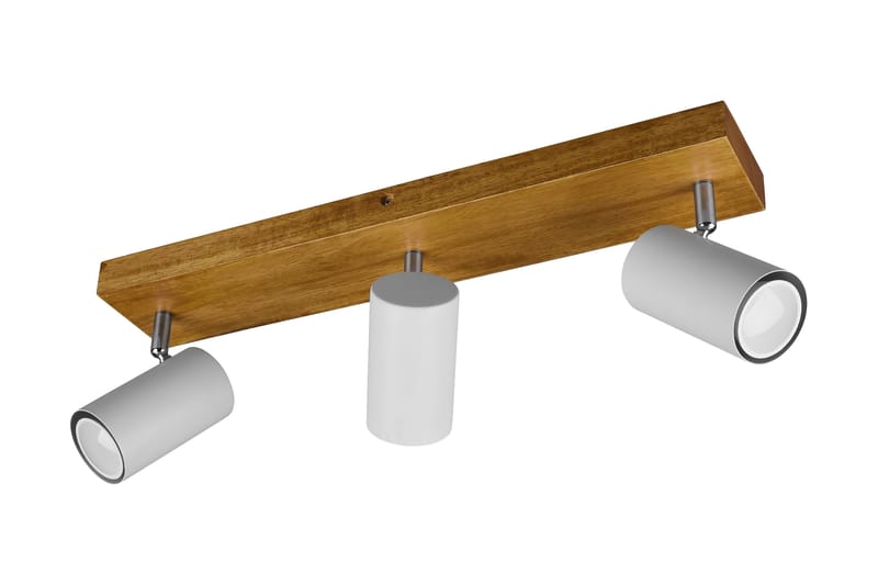 Spotti Marley 3-os. GU10 Mattavalkoinen/Puu - TRIO - Valaistus - Hehkulamppu & polttimo - Spottivalaisin & alasvalo - Kohdevalo kisko