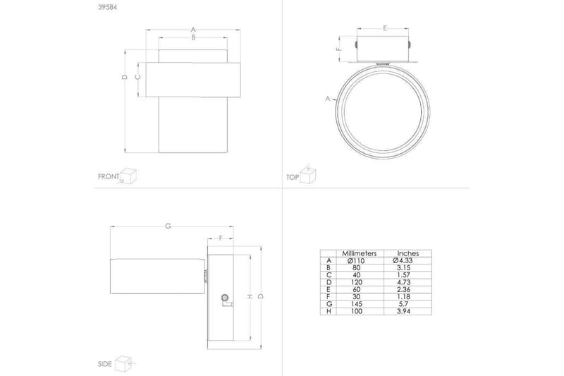 LED-spottilamppu Eglo Albariza Valkoinen 1 Lamppu - 1 Lamppu - Valaistus - Hehkulamppu & polttimo - Spottivalaisin & alasvalo - Seinäspotti