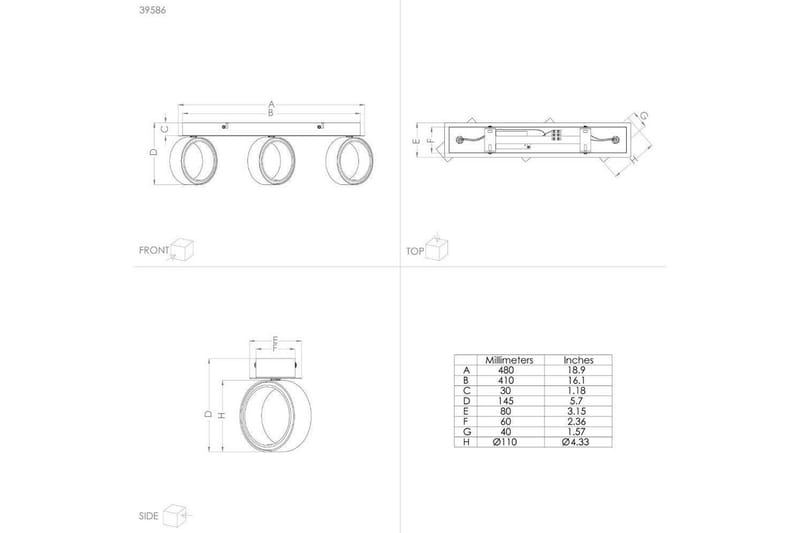 LED-spottilamppu Eglo Albariza Valkoinen 3 lamppua - 3 lamppua - Valaistus - Hehkulamppu & polttimo - Spottivalaisin & alasvalo - Seinäspotti