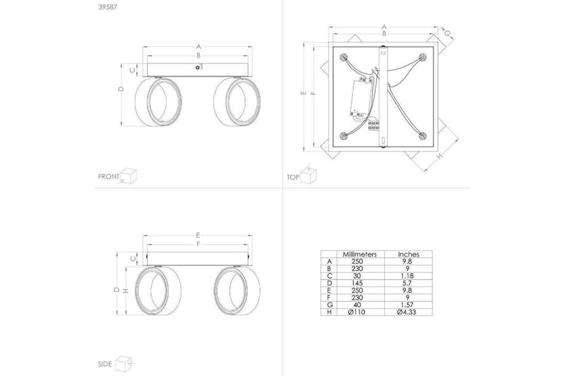 LED-spottilamppu Eglo Albariza Valkoinen 4 lamppua - 4 lamppua - Valaistus - Hehkulamppu & polttimo - Spottivalaisin & alasvalo - Seinäspotti