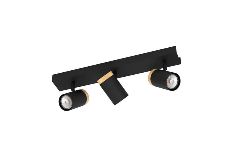 LED-spottilamppu Eglo Cartagena Musta/Puu 3 lamppua, 3 lamppua