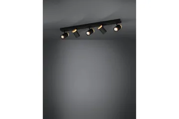 LED-spottilamppu Eglo Cartagena Musta/Puu 5 Lamput - 5 Lamput - Valaistus - Hehkulamppu & polttimo - Spottivalaisin & alasvalo - Seinäspotti
