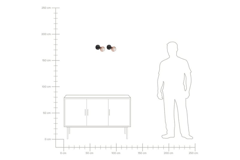 Milabo Kohdevalaisin 2 kpl G9 - Musta/Kupari - Valaistus - Hehkulamppu & polttimo - Spottivalaisin & alasvalo - Seinäspotti