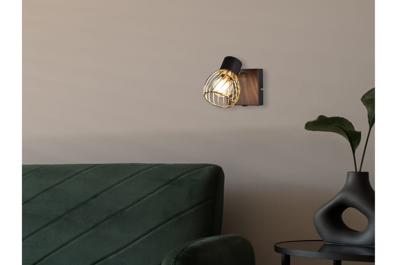 Spotti Ardon 1-os E14 Mattamusta/Kiillotettu Messinki - TRIO - Valaistus - Hehkulamppu & polttimo - Spottivalaisin & alasvalo - Seinäspotti