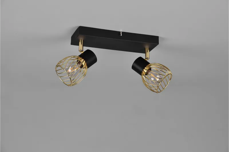 Spotti Ardon 2-os E14 Mattamusta/Kiillotettu Messinki - TRIO - Valaistus - Hehkulamppu & polttimo - Spottivalaisin & alasvalo - Seinäspotti