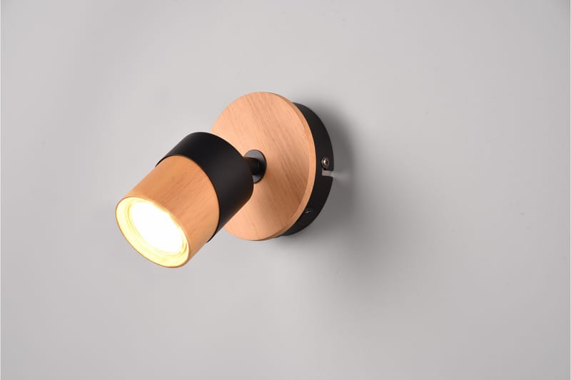 Spotti Aruni 1-os GU10 Puu/Mattamusta - TRIO - Valaistus - Hehkulamppu & polttimo - Spottivalaisin & alasvalo - Seinäspotti