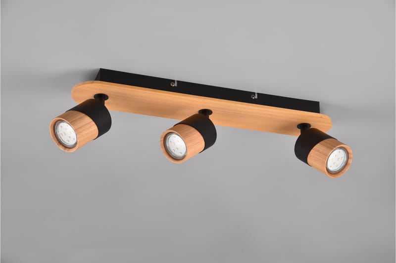 Spotti Aruni 3-os GU10 Puu/Mattamusta - TRIO - Valaistus - Hehkulamppu & polttimo - Spottivalaisin & alasvalo - Seinäspotti