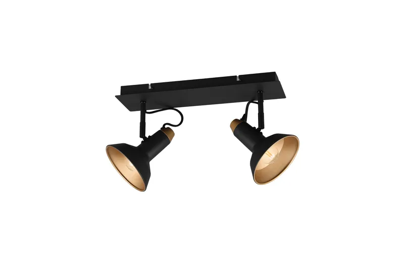 Spotti Roxie 2-os E14 Mattamusta/Kulta - TRIO - Valaistus - Hehkulamppu & polttimo - Spottivalaisin & alasvalo - Seinäspotti