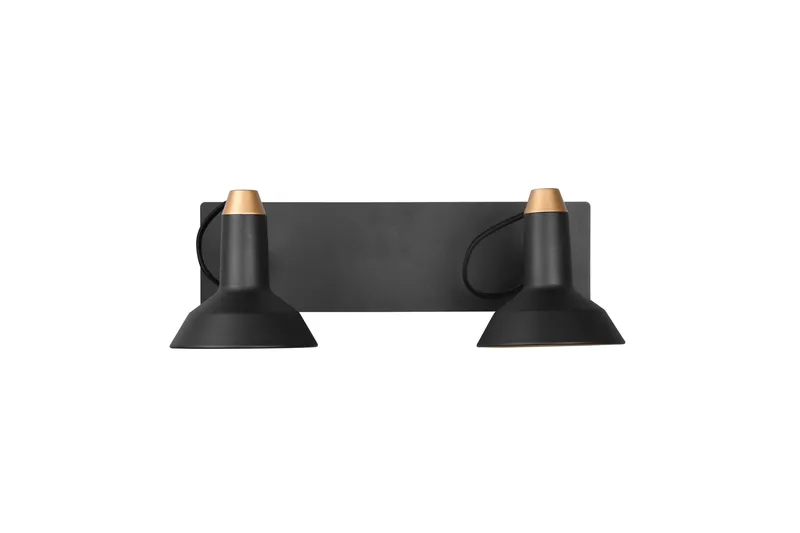 Spotti Roxie 2-os E14 Mattamusta/Kulta - TRIO - Valaistus - Hehkulamppu & polttimo - Spottivalaisin & alasvalo - Seinäspotti