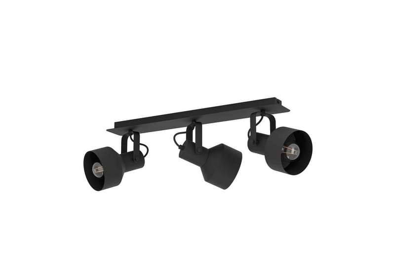 Spotlight Eglo Casibare 3 lamppua, Musta