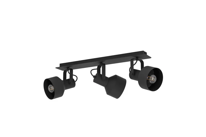 Spotlight Eglo Casibare 3 lamppua, Musta