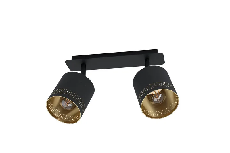 Spotlight Eglo Esteperra 2 lampulla, Musta/Kulta
