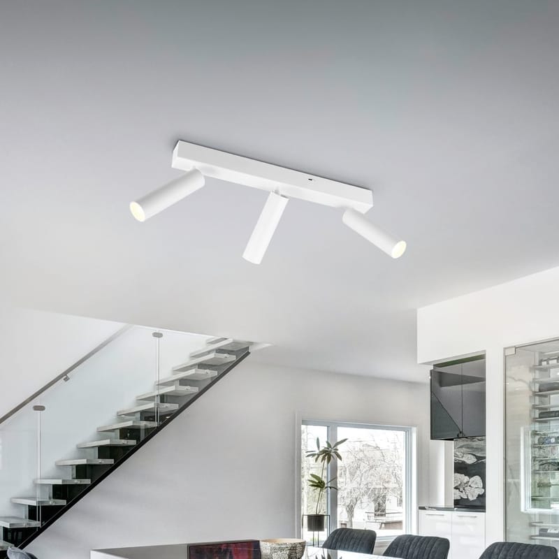 Spotti Ambala - 3 lamppua, 3-osainen, Mattavalkoinen - Valaistus - Hehkulamppu & polttimo - Spottivalaisin & alasvalo - Kohdevalo kisko