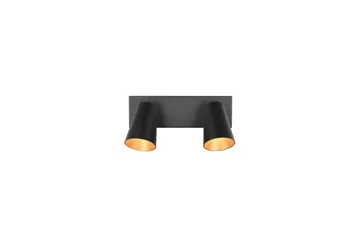 Spotti TRIO Sharp 2-osainen, Mattamusta/kulta - 2-osainen, Mattamusta/kulta - Valaistus - Hehkulamppu & polttimo - Spottivalaisin & alasvalo - Kattospotti