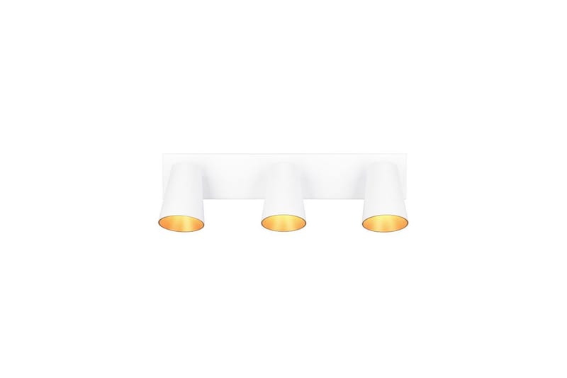 Spotti TRIO Sharp 3-osainen, Mattavalkoinen/kulta - 3-osainen, Mattavalkoinen/kulta - Valaistus - Hehkulamppu & polttimo - Spottivalaisin & alasvalo - Kattospotti