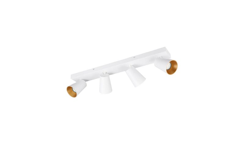 Spotti TRIO Sharp 4-osainen, Mattavalkoinen/kulta - 4-osainen, Mattavalkoinen/kulta - Valaistus - Hehkulamppu & polttimo - Spottivalaisin & alasvalo - Seinäspotti