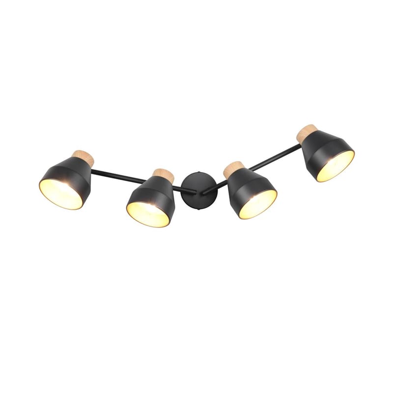 Spotti Valentin - 3 lamppua, 3-osainen, Mattamusta - Valaistus - Hehkulamppu & polttimo - Spottivalaisin & alasvalo - Kattospotti