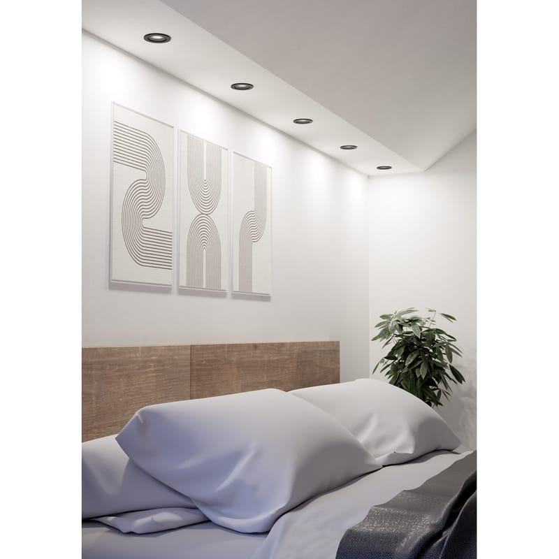 Upotettu Valaisin Barranco 30 mm 3000K Set om 3 - Musta - Valaistus - Hehkulamppu & polttimo - Spottivalaisin & alasvalo - Kattospotti