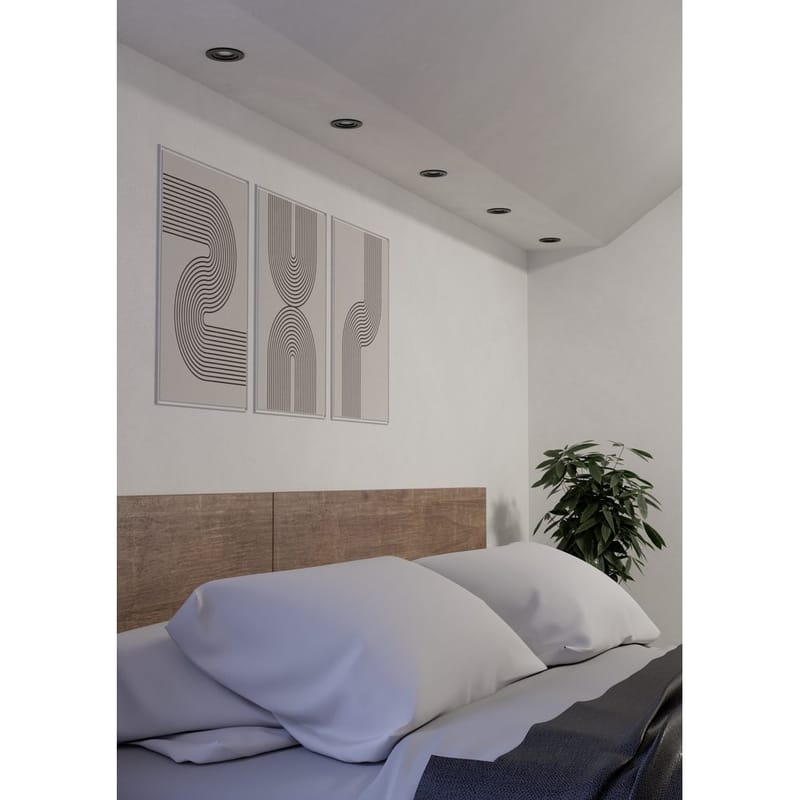 Upotettu Valaisin Barranco 30 mm 3000K Set om 3 - Musta - Valaistus - Hehkulamppu & polttimo - Spottivalaisin & alasvalo - Kattospotti