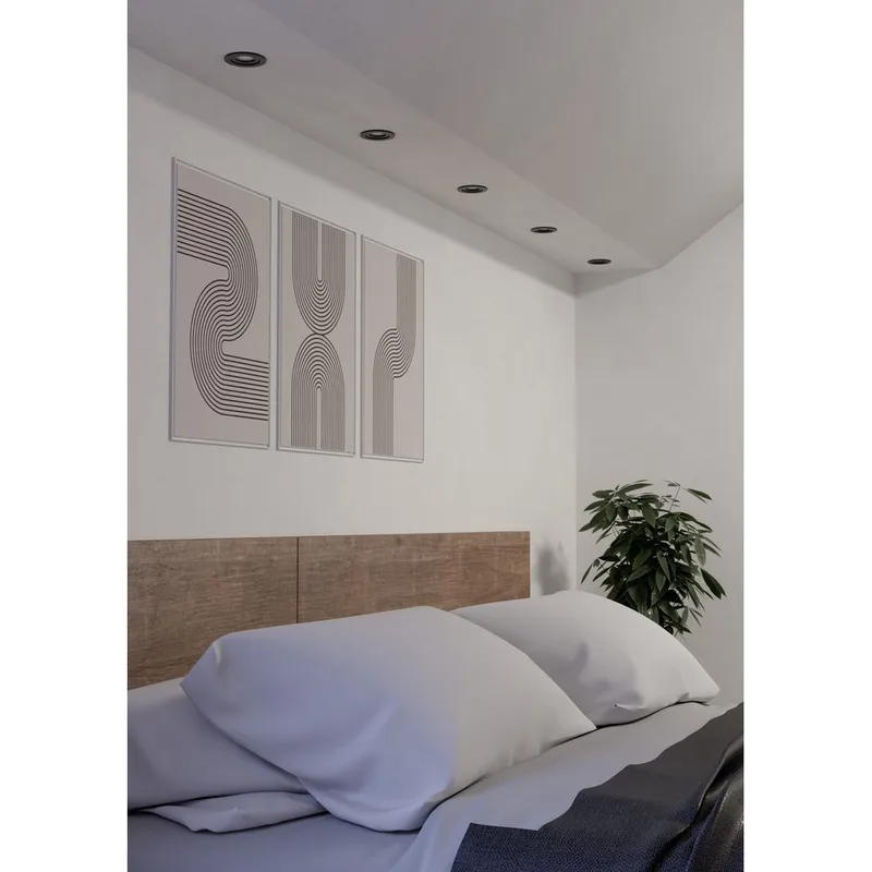 Upotettu Valaisin Barranco 90 mm 4000K Set om 3 - Musta - Valaistus - Hehkulamppu & polttimo - Spottivalaisin & alasvalo - Kattospotti