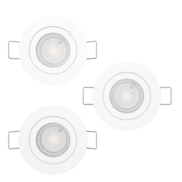Upotettu Valaisin Barranco 90 mm 4000K Set om 3 - Valkoinen - Valaistus - Hehkulamppu & polttimo - Spottivalaisin & alasvalo - Kattospotti