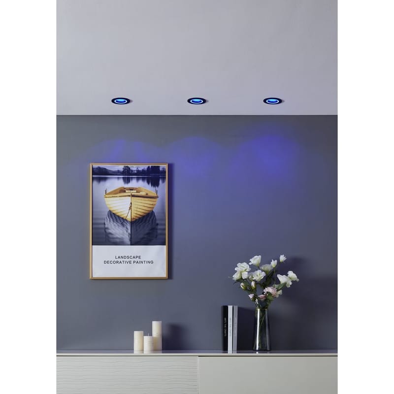 Upotettu Valaisin Carosso 93 mm - Musta - Valaistus - Hehkulamppu & polttimo - Spottivalaisin & alasvalo - Seinäspotti