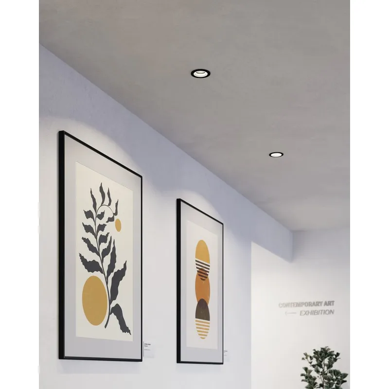 Upotettu Valaisin Carosso 93 mm - Musta - Valaistus - Hehkulamppu & polttimo - Spottivalaisin & alasvalo - Seinäspotti