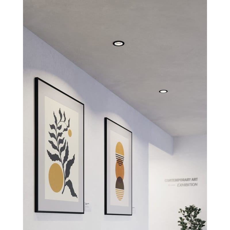 Upotettu Valaisin Carosso 93 mm - Musta - Valaistus - Hehkulamppu & polttimo - Spottivalaisin & alasvalo - Seinäspotti