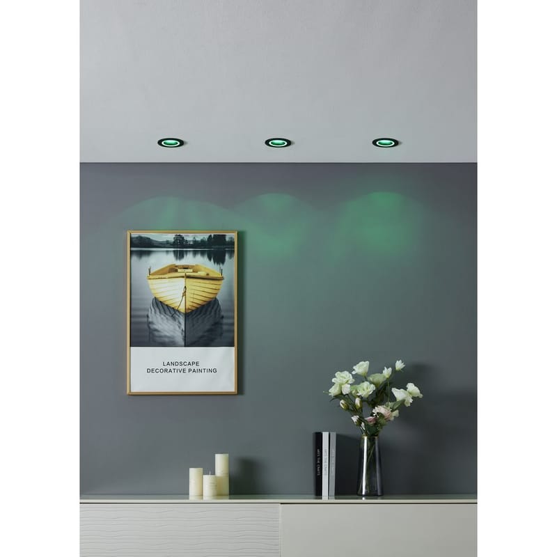 Upotettu Valaisin Carosso 93 mm - Musta - Valaistus - Hehkulamppu & polttimo - Spottivalaisin & alasvalo - Seinäspotti