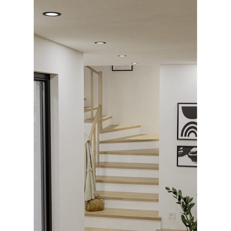 Upotettu Valaisin Carosso 93 mm - Musta - Valaistus - Hehkulamppu & polttimo - Spottivalaisin & alasvalo - Seinäspotti