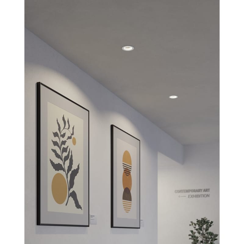 Upotettu Valaisin Carosso 93 mm - Valkoinen - Valaistus - Hehkulamppu & polttimo - Spottivalaisin & alasvalo - Seinäspotti