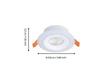 Upotettu valaisin Eglo Calonge RGB 3 kpl valkoinen - Valkoinen - Valaistus - Hehkulamppu & polttimo - Spottivalaisin & alasvalo - Kattospotti