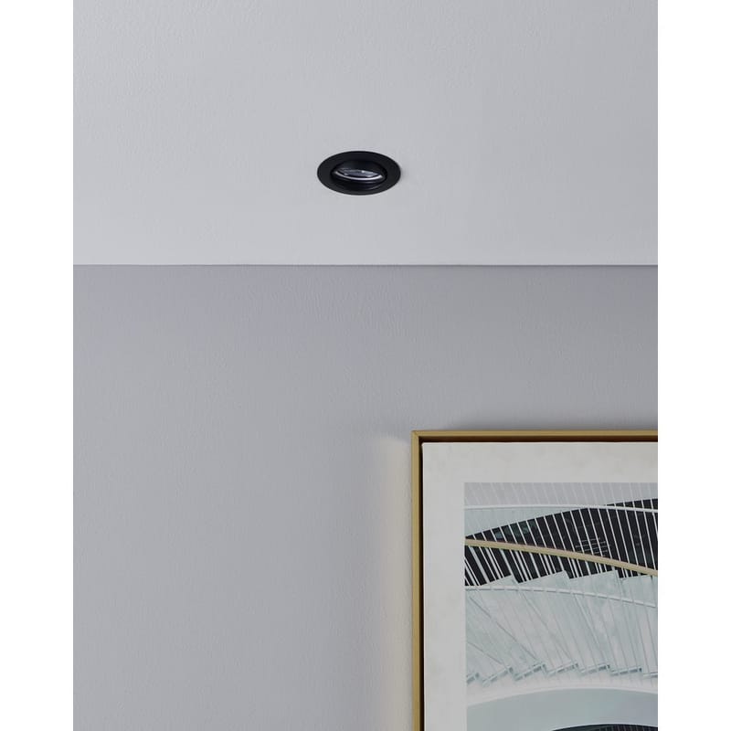 Upotettu Valaisin Favazzina 88 mm sarja, 3 kpl - Musta - Valaistus - Hehkulamppu & polttimo - Spottivalaisin & alasvalo - Kattospotti