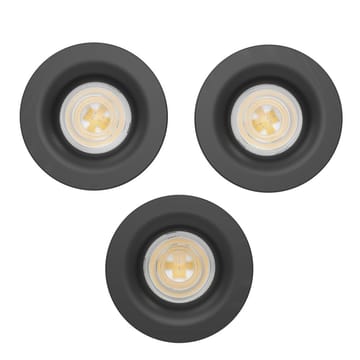 Upotettu Valaisin Salabate 88 mm Setti, 3 kpl - Musta - Valaistus - Hehkulamppu & polttimo - Spottivalaisin & alasvalo - Kattospotti