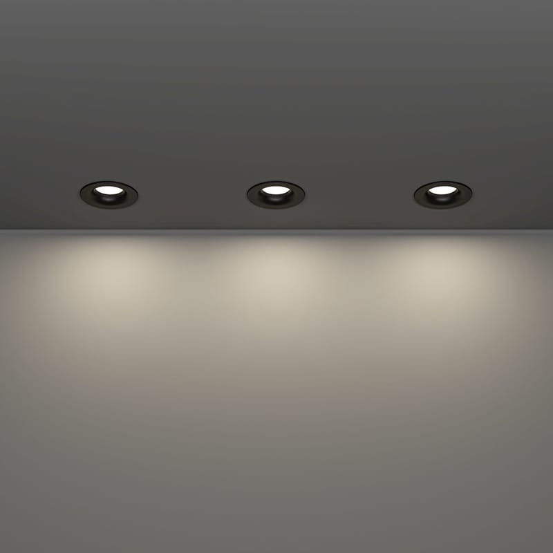 Upotettu Valaisin Salabate 88 mm Setti, 3 kpl - Musta - Valaistus - Hehkulamppu & polttimo - Spottivalaisin & alasvalo - Kattospotti