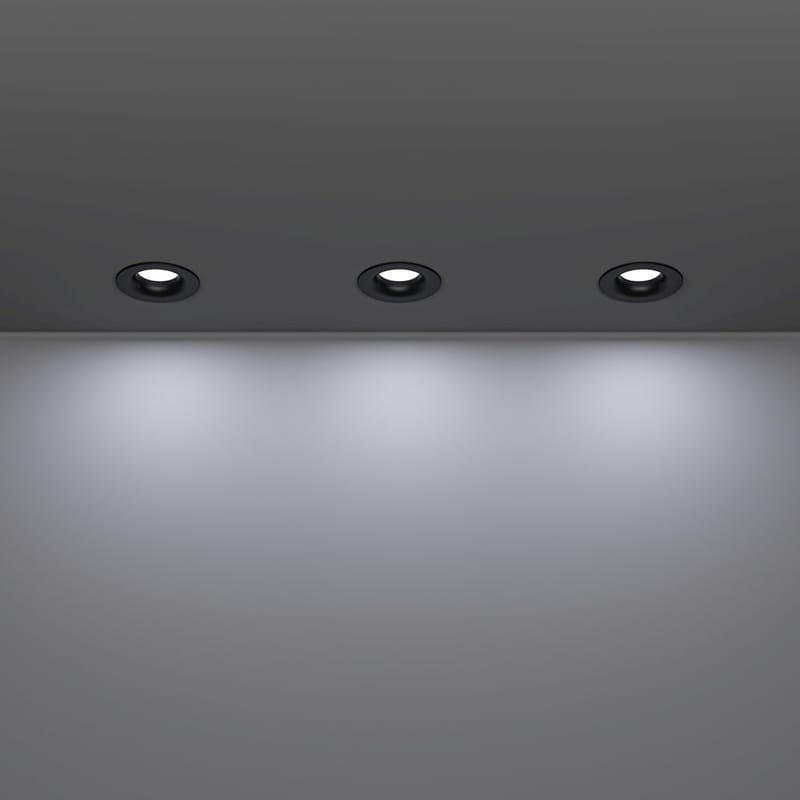 Upotettu Valaisin Salabate 88 mm Setti, 3 kpl - Musta - Valaistus - Hehkulamppu & polttimo - Spottivalaisin & alasvalo - Kattospotti