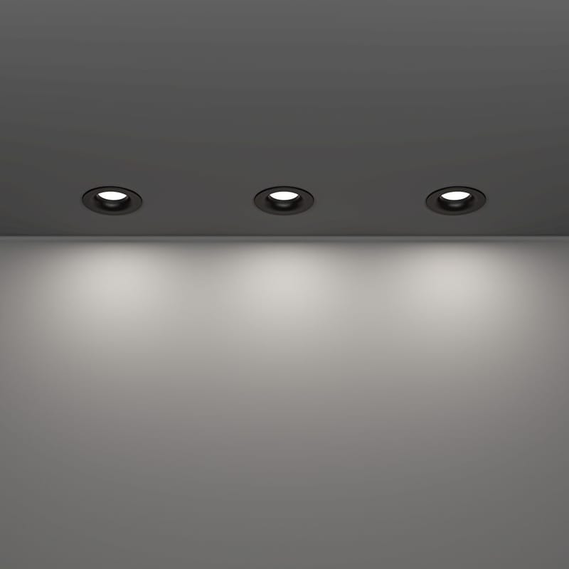 Upotettu Valaisin Salabate 88 mm Setti, 3 kpl - Musta - Valaistus - Hehkulamppu & polttimo - Spottivalaisin & alasvalo - Kattospotti