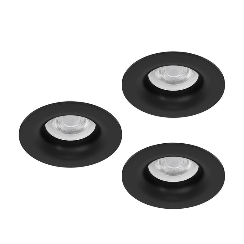 Upotettu Valaisin Salabate 88 mm Setti, 3 kpl - Musta - Valaistus - Hehkulamppu & polttimo - Spottivalaisin & alasvalo - Kattospotti