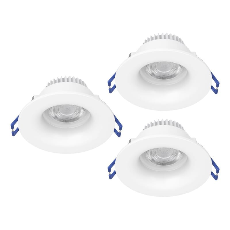 Upotettu Valaisin Salabate 88 mm Setti, 3 kpl, Valkoinen