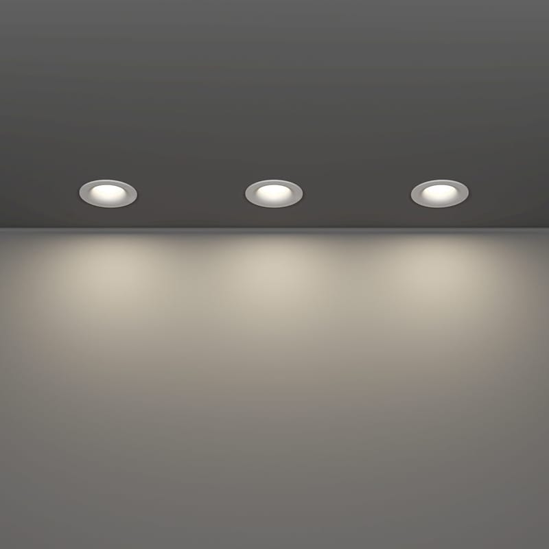 Upotettu Valaisin Salabate 88 mm Setti, 3 kpl - Valkoinen - Valaistus - Hehkulamppu & polttimo - Spottivalaisin & alasvalo - Kattospotti