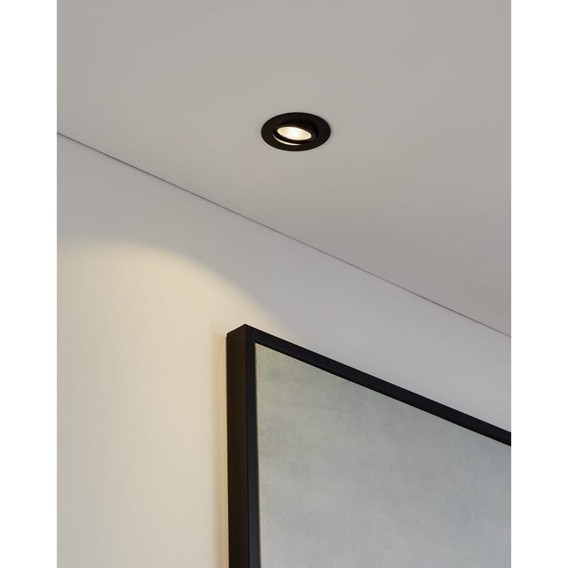 Upotettu Valaisin Saliceto Ø88 mm 2700K - Musta - Valaistus - Hehkulamppu & polttimo - Spottivalaisin & alasvalo - Kattospotti