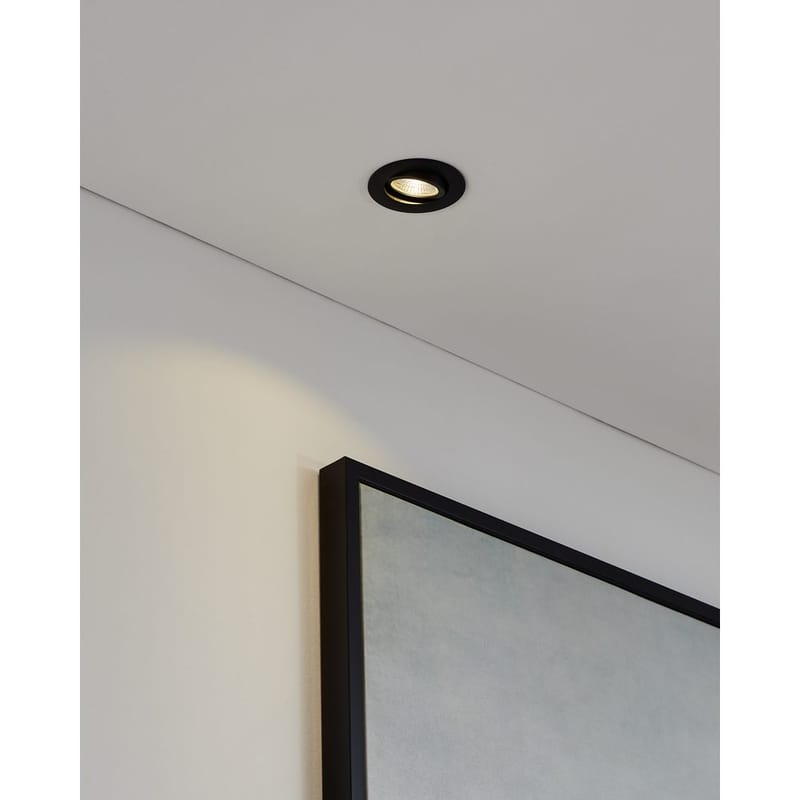 Upotettu Valaisin Saliceto Ø88 mm 2700K - Musta - Valaistus - Hehkulamppu & polttimo - Spottivalaisin & alasvalo - Kattospotti